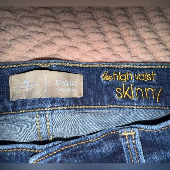 7 For All Mankind B(air) High-Waist Skinny Jeans Size 31 - Picture 6 of 9